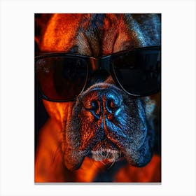 Boxer Dog In Sunglasses 1 Canvas Print