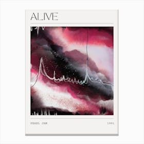 Pearl Jam - Alive - Abstract Song Art - Music Painting Canvas Print