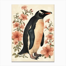 Adlie Penguin Gold Harbour Vintage Botanical Painting 1 Canvas Print
