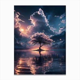 Tree In The Water Canvas Print