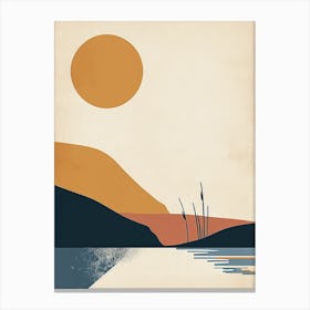 Sunset At The Como Lake Canvas Print