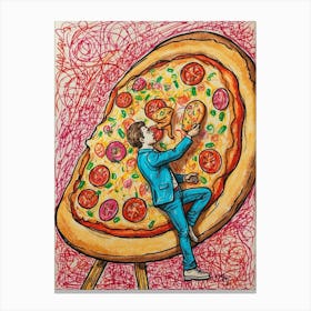 Pizza Man Canvas Print