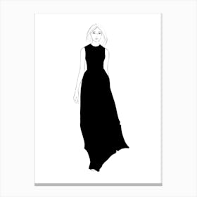 Abstract Black Dress Canvas Print