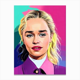 Emilia Clarke Pop Movies Art Movies Canvas Print