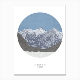 Les Deux Alpes France Mountain Canvas Print