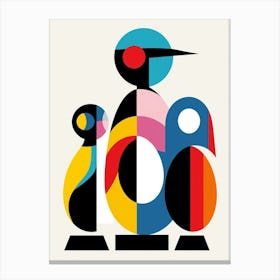 Penguin Abstract Minimalist 3 Canvas Print