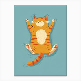 Cat In Yoga Pose 1 Canvas Print