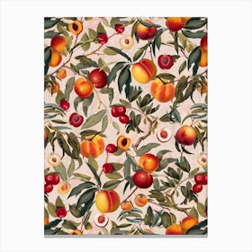 Vintage Fruit Pattern 23 Canvas Print