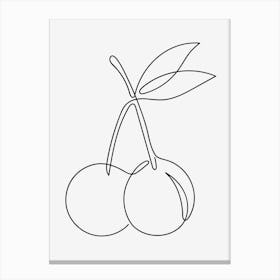 Cherries monoline drawing Canvas Print