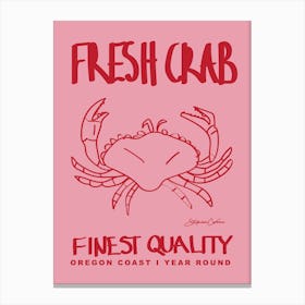 Fresh Crab Canvas Print