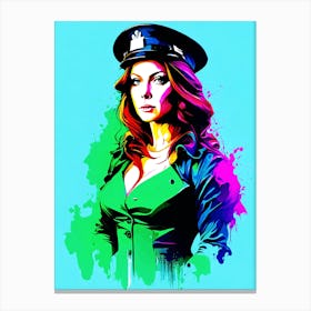 Beautiful Policewoman 1 Canvas Print