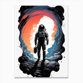 Astronaut In Space Canvas Print