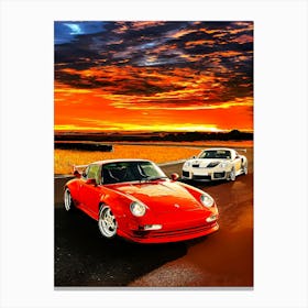 Porsche 993 Gt2 Street & Porsche 991 Canvas Print