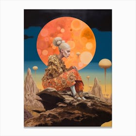 Mushroom Moon Collage 2 Canvas Print