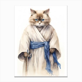 Birman Cat As A Jedi 1 Canvas Print