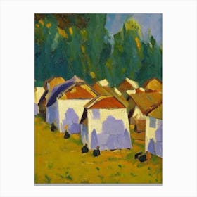 Row Of Beehives 2 Painting Canvas Print