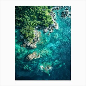 Aerial View Of A Tropical Island 1 Canvas Print