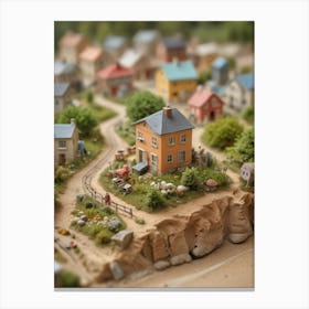 Miniature Village Photo Canvas Print