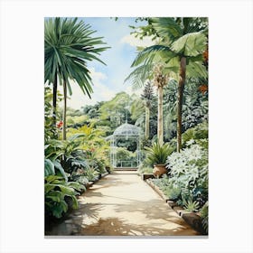 Royal Botanic Garden Sydney Australia Watercolour 3   Canvas Print