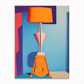 Abstract Art Deco Orange Lamp Canvas Print