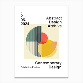 Abstract Design Archive Poster 14 Canvas Print