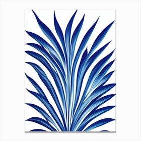 Bromeliad Stencil Style Plant Canvas Print
