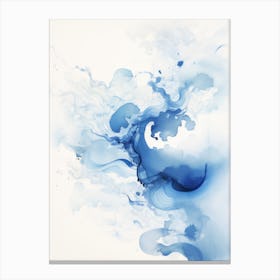 Blue Water Splash Canvas Print