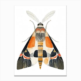 Colourful Insect Illustration Moth 48 Canvas Print