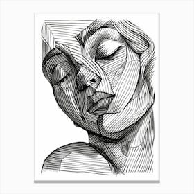 Abstract Drawing Of A Woman Canvas Print