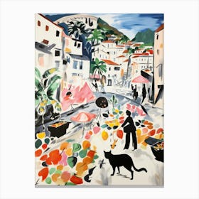 The Food Market In Vienna 2 Illustration Canvas Print