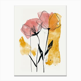 Liverpool Flower Market Boho Minimalist Style Canvas Print