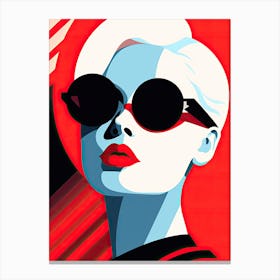 Woman With Sunglasses Canvas Print