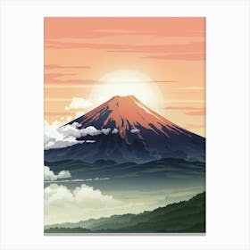 An Illustration Of The Sun Kissed Peak  Canvas Print