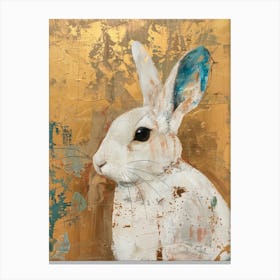 Bunny Gold Effect Collage 3 Canvas Print