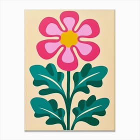 Cut Out Style Flower Art Flax Flower 4 Canvas Print