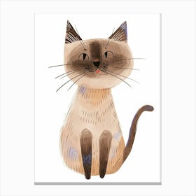 Tonkinese Cat Clipart Illustration 1 Canvas Print