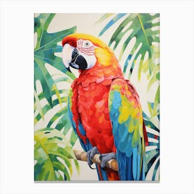 Colourful Bird Painting Macaw 3 Canvas Print