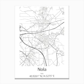 Nola,Italy Minimalist Map Toile