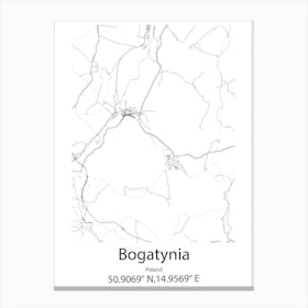 Bogatynia,Poland Minimalist Map Toile