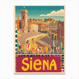 Aihrgdesign A 1970s Inspired Travel Poster For Siena Depictin 863f26b3 E7c5 4743 B649 1c708a08c870 0 Canvas Print