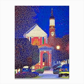 Montgomery, City Us  Pointillism Canvas Print