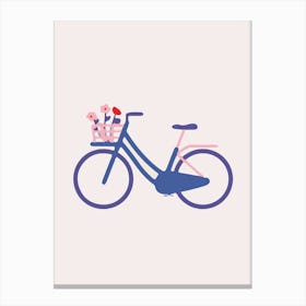 Bicycle With Flowers 2 Canvas Print