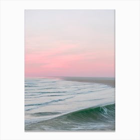 Filey Beach, North Yorkshire Pink Photography 1 Canvas Print