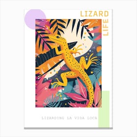 Modern Lizard Abstract Illustration 4 Poster Canvas Print