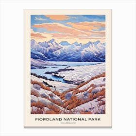 Fiordland National Park New Zealand 2 Poster Canvas Print