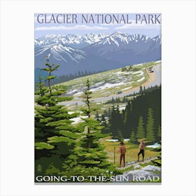 Glacier National Park Going To The Sun Road Canvas Print