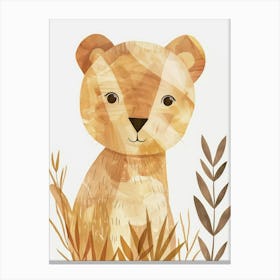 Charming Nursery Kids Animals Lion 1 Canvas Print