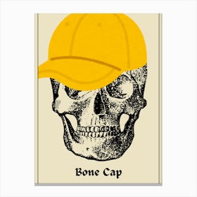 Skull in Cap Canvas Print