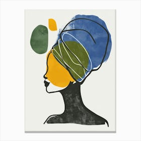 African Woman With Turban 8 Canvas Print