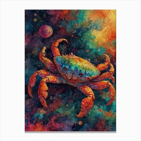 Crab In Space 2 Canvas Print